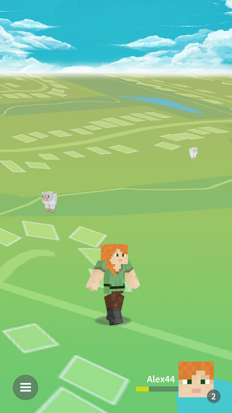 character on game map